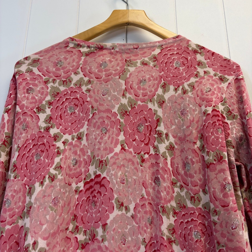 Vintage Crazy Horse Coquette Floral Cardigan Sweater Womens Size XL Grannycore - Picture 9 of 10